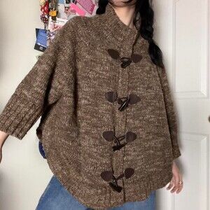 Brown Wool Blend Duffle Coat C 966